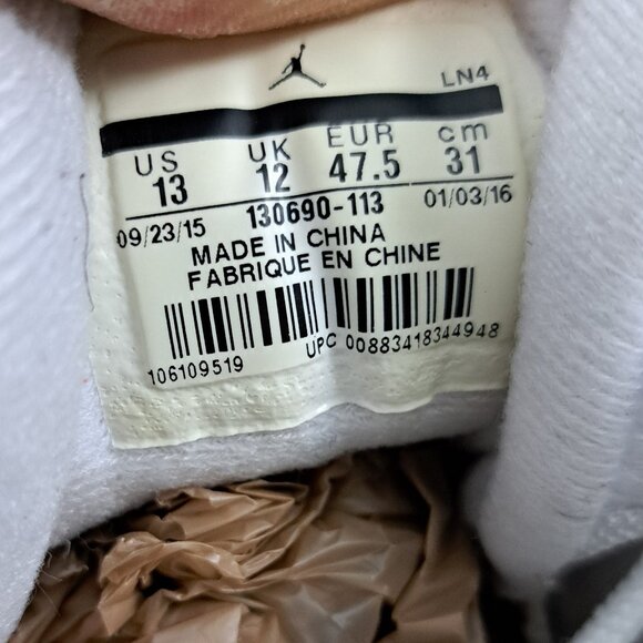 Size 13 Men Nike Air Jordan 12 Retro French Blue White Leather 2015 - Picture 7 of 14